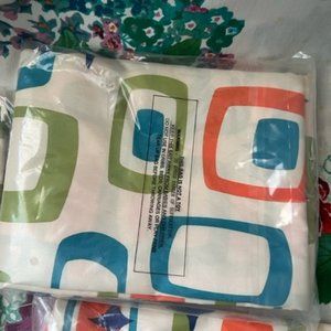 Mid Century style one Shower Curtain and 2 Valances